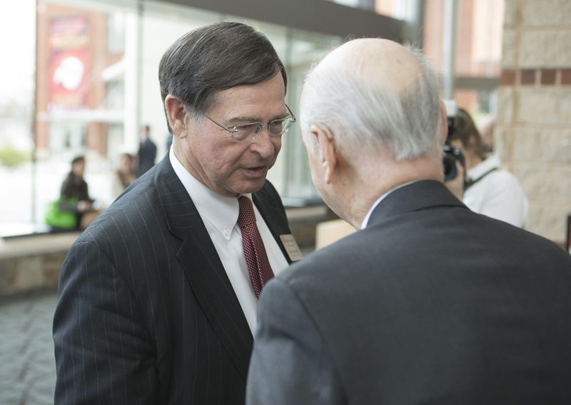 Don Gordon, executive director of the Riley Institute greeting Secretary Riley