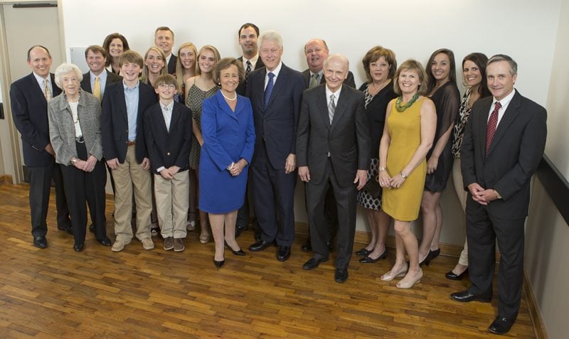 Secretary Riley and his family with President Clinton