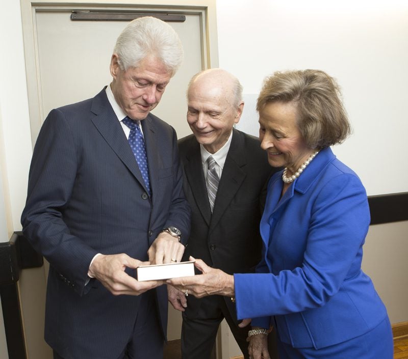 President Clinton, Secretary Riley, and Betty Farr
