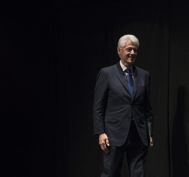 President Clinton takes the stage