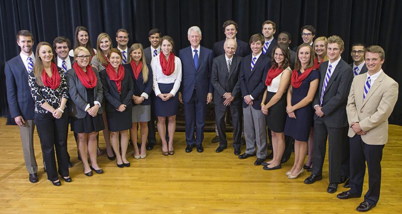 Riley Institute Advance Team with President Clinton and Secretary Riley
