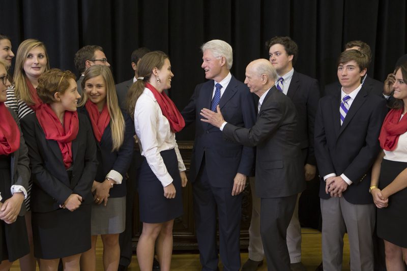 Riley Institute Advance Team with President Clinton and Secretary Riley