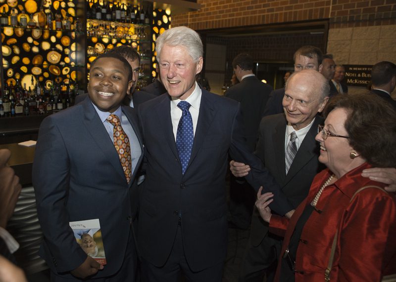 President Clinton at the post-event reception