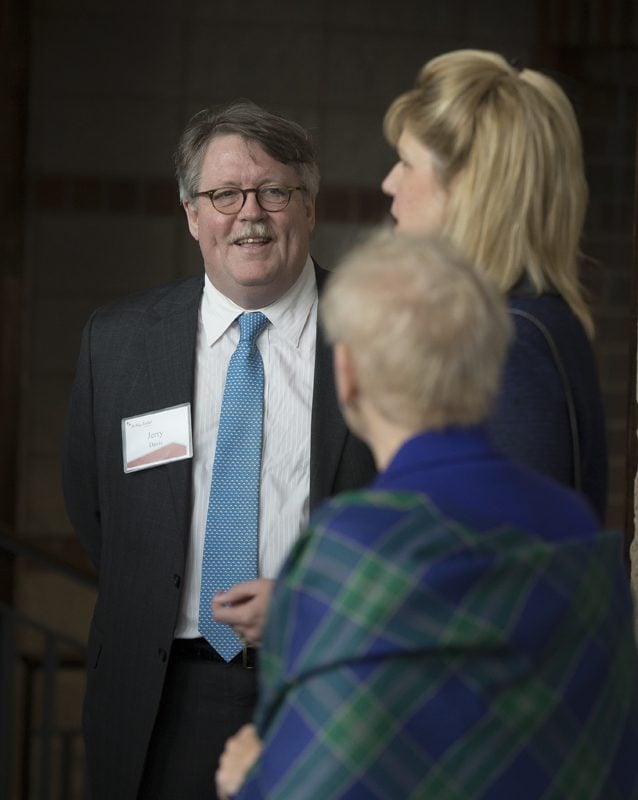 Jerry Davis with incoming Furman President Elizabeth Davis and Lynne Kohrt