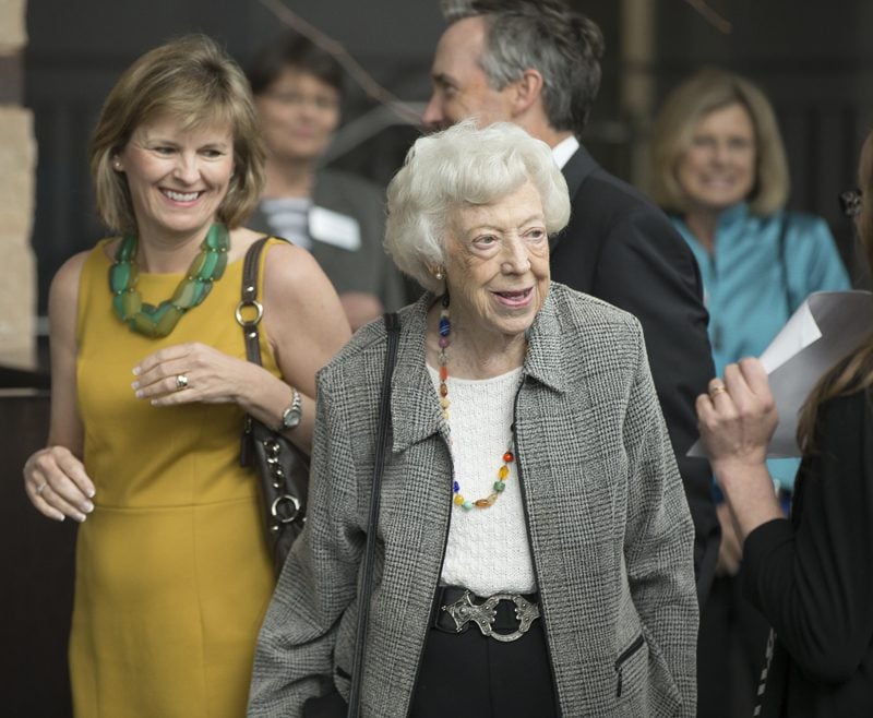 Nancy Riley, (front and center) widow of Secretary Riley's brother, Pat Riley, who was a Furman alum