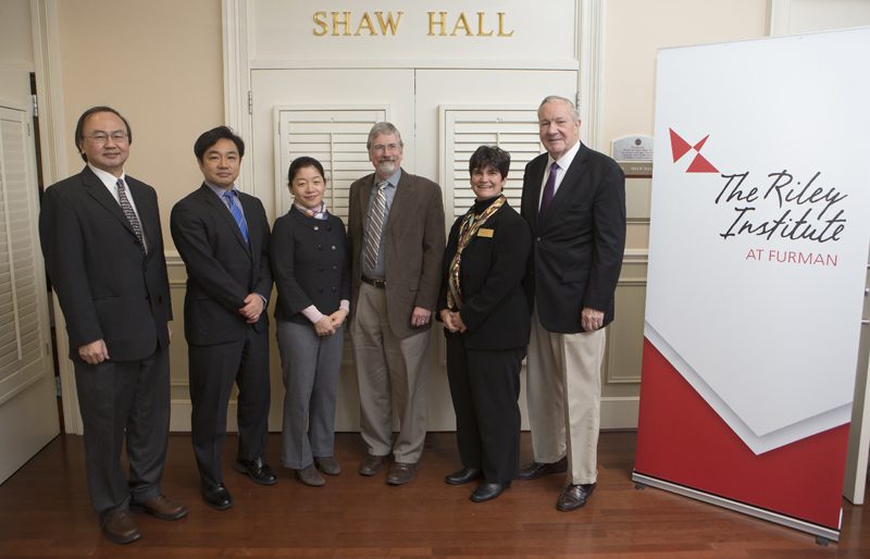 (l-r) Shusuke Yagi, Takashi Terada, Kay Shimizu, Edward Lincoln, Kate Kaup and Michael Armacost