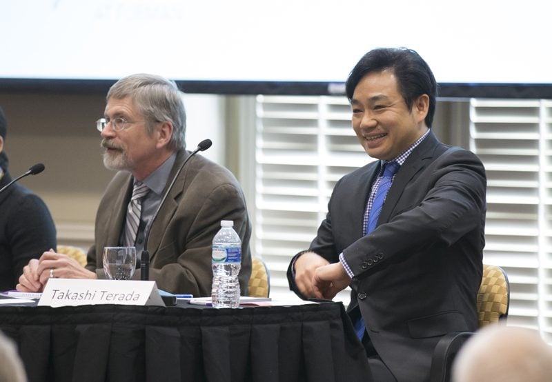 (l-r) Edward Lincoln and Takashi Terada