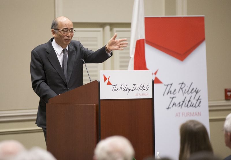 Ambassador Kenichiro Sasae responding to questions