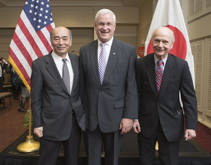 Ambassador Kenichiro Sasae, Carl Kohrt and Secretary Riley