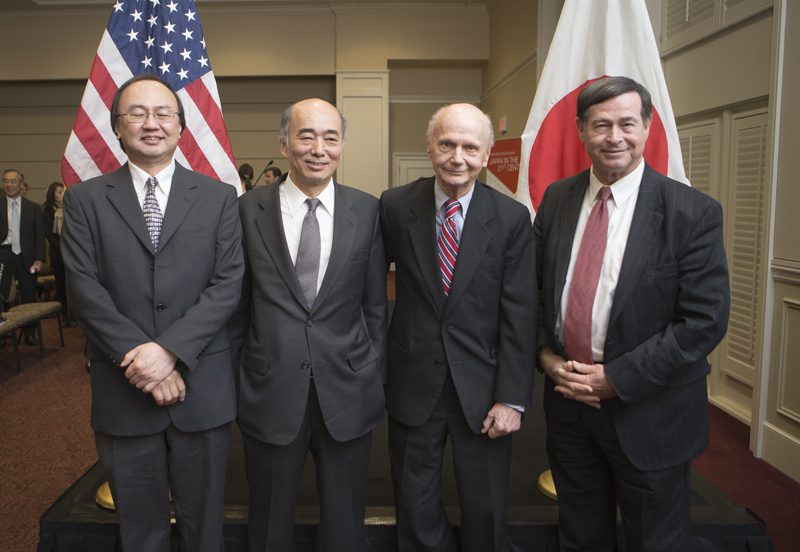 Shusuke Yagi, Ambassador Kenichiro Sasae, Secretary Riley and Don Gordon
