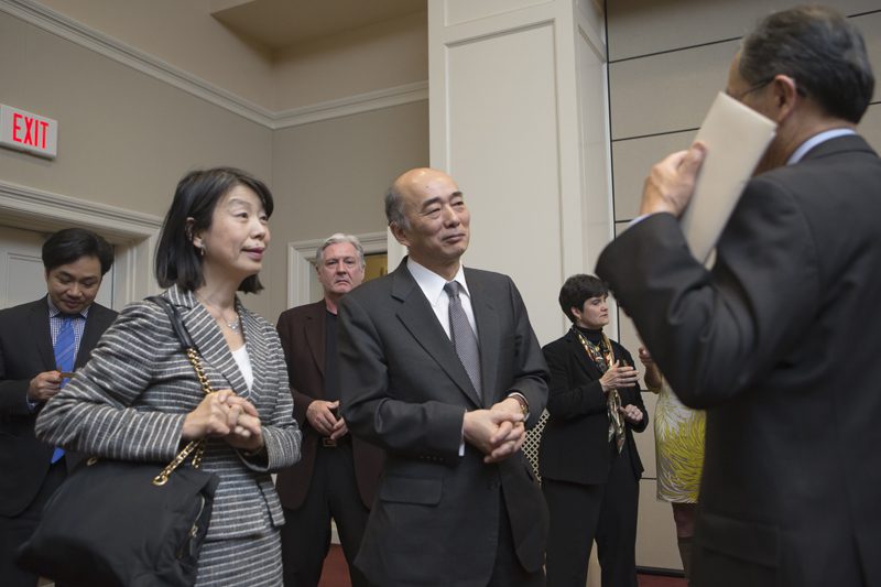 Ambassador Kenichiro Sasae and his wife