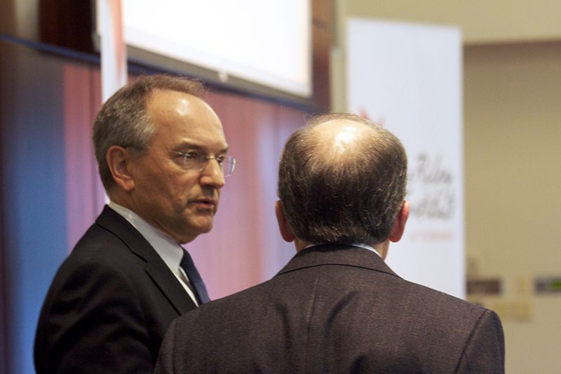 Dr. Michta with Furman Professor of Political Science Mike Bressler