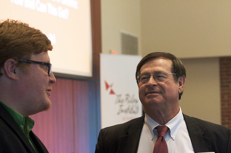 Riley Institute staff Scott McPherson with Executive Director Don Gordon