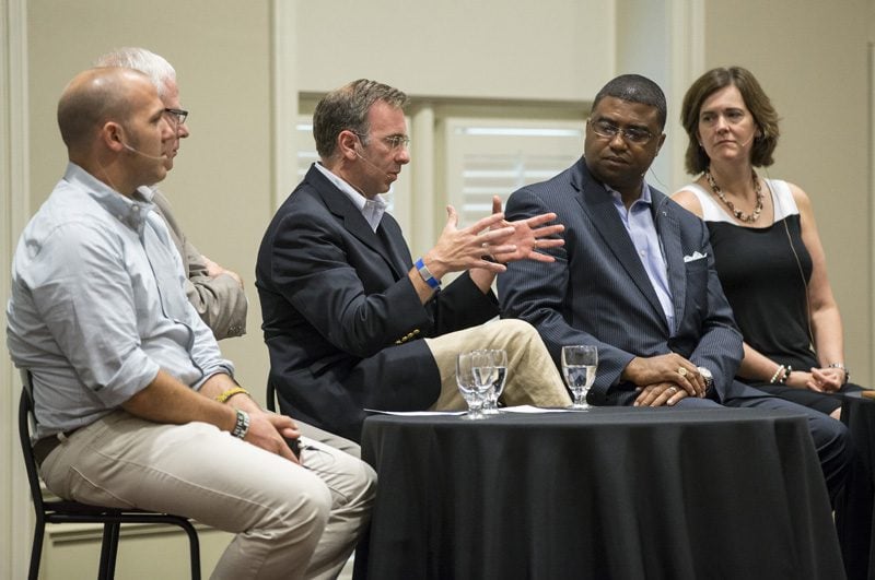 (l-r) Curt McPhail, David Wood, Phil Feisal, Russell Booker and Carol Naughton