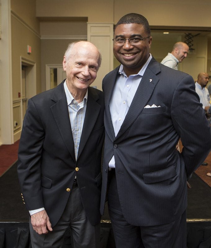 Secretary Riley with Russell Booker