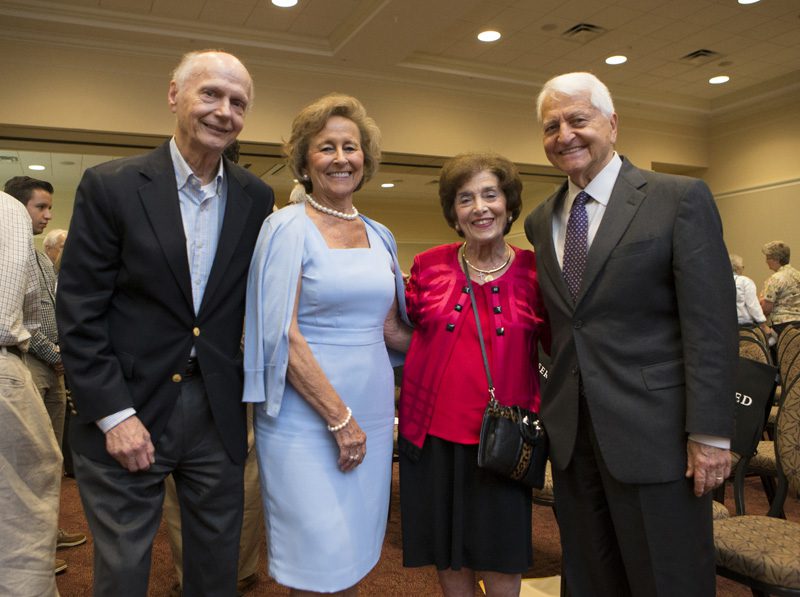 (l-r) Secretary Riley, Betty Farr, Nick Theodore and his wife