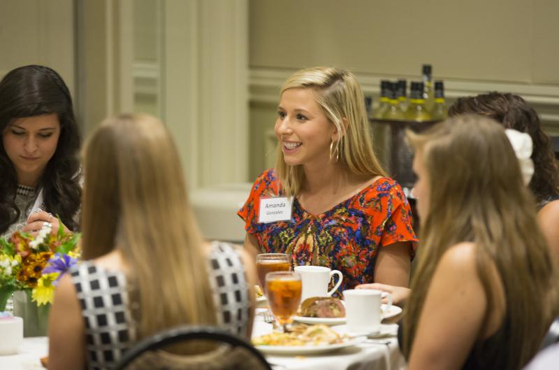 Advance Team students at welcome dinner