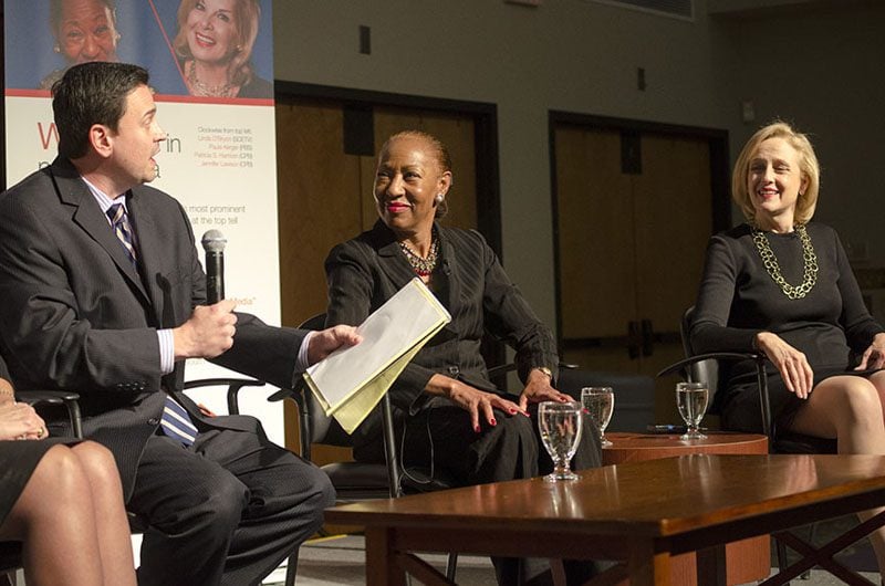 Mark Quinn, Jennifer Lawson, & Paula Kerger, Women in Public Media symposium