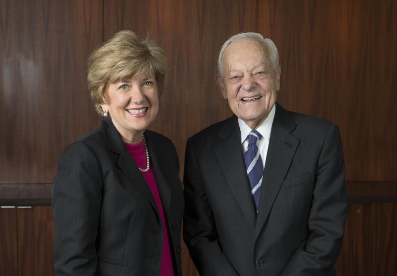 Linda O'Bryon and Bob Schieffer