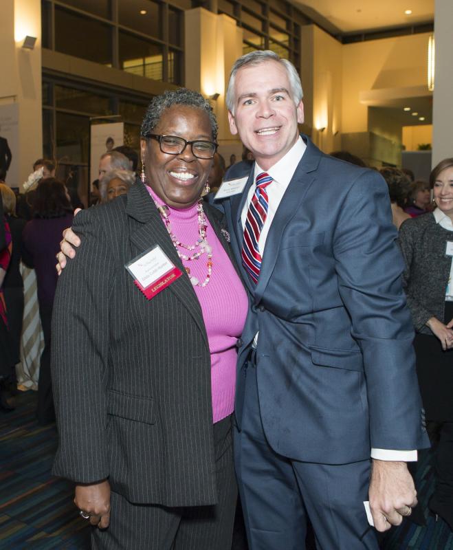 Gilda Cobb-Hunter, 2009 Wilkins Award winner, with Brent Weaver