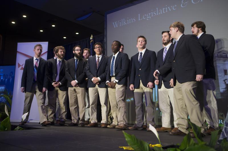 Furman University's Belltower Boys singing the national anthem