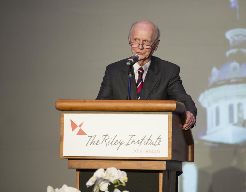 Secretary Riley offering his remarks