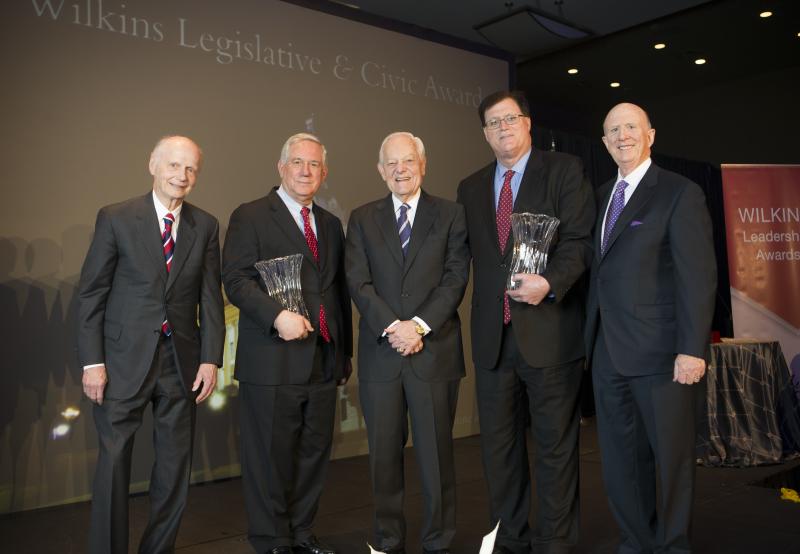 (l-r): Secretary Riley, Bill Barnet, Bob Schieffer, Speaker Jay Lucas, Ambassador David Wilkins