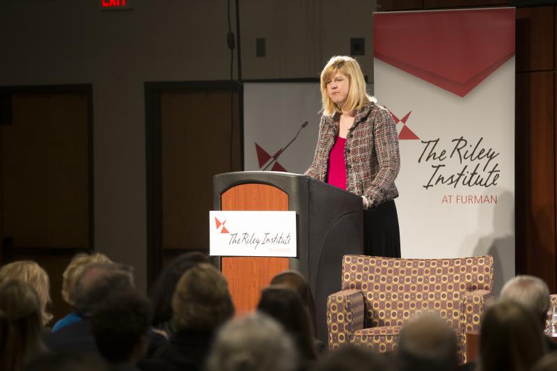 Furman President Dr. Elizabeth Davis offers her welcome