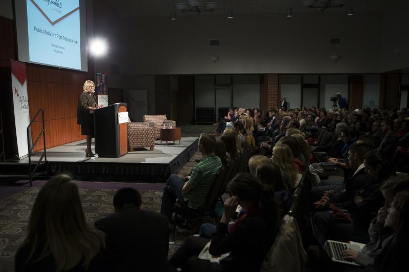 Patricia Harrison of Corporation for Public Broadcasting offering her remarks