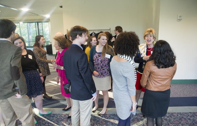 Hollingsworth & Townes Scholars, Women in Public Media symposium dinner