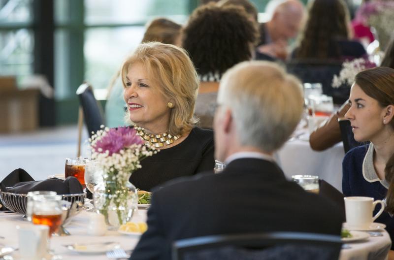 Patricia Harrison with Hollingsworth & Townes Scholars, Women in Public Media dinner