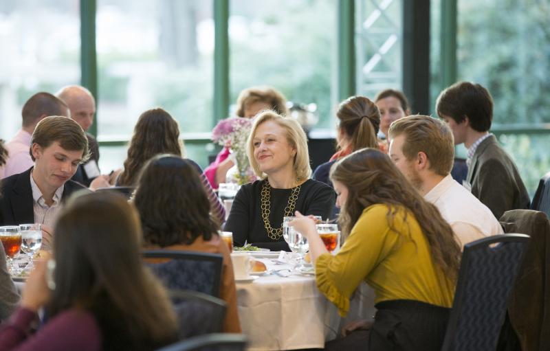 Paula Kerger with Hollingsworth & Townes Scholars, Women in Public Media dinner