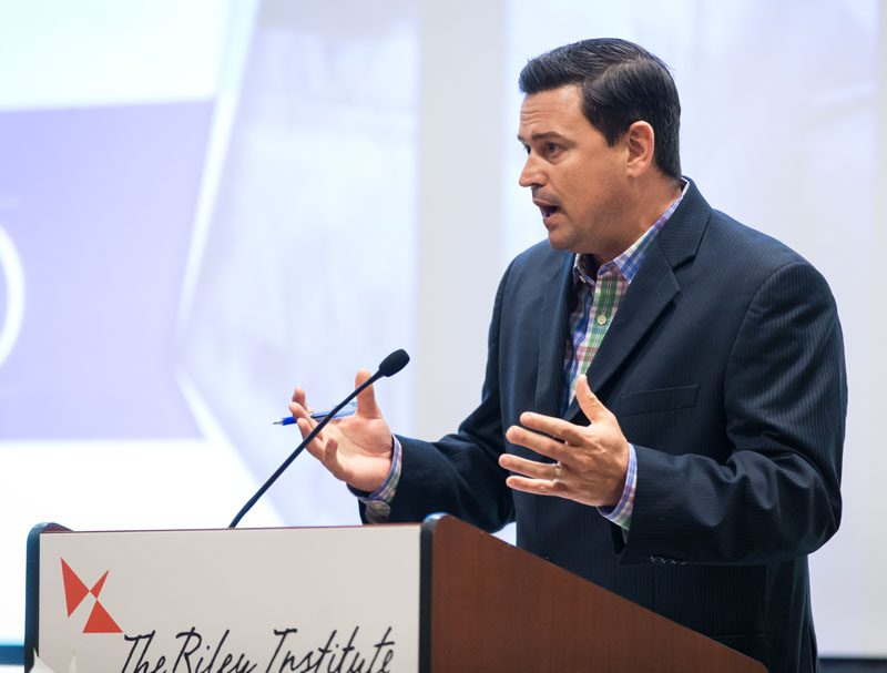 Mark Quinn, director of member and public relations, The Electric Cooperatives of South Carolina, and former host of SCETV’s Big Picture, laying the foundation for tonight's Session III on 
