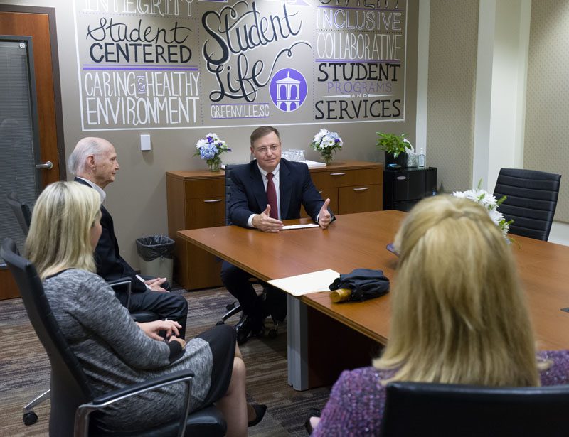 Chuck Rosenberg meeting with Secretary Riley, Liz Smith and Furman President Davis