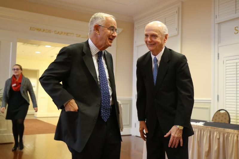 Fellow-In-Residence Peter Hart with Secretary Riley