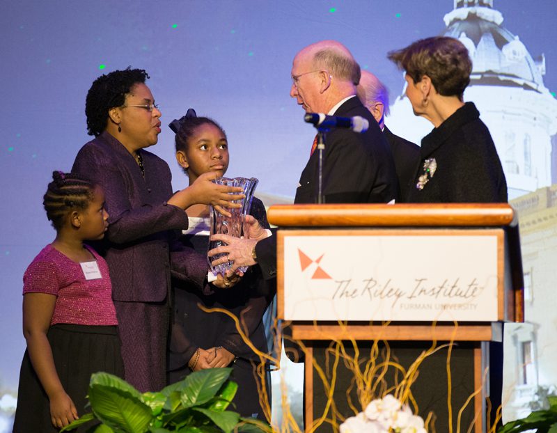 David Wilkins sharing a few words with the family