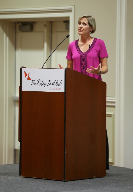 Pam Davis speaking about the Bridges program