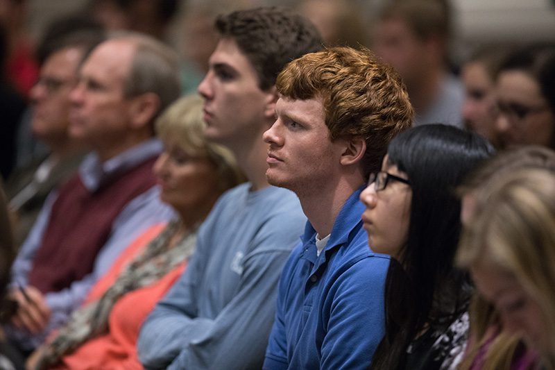 Audience at Nick Galasso's public address