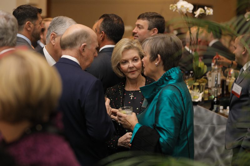 Susan and David Wilkins speaking with Minor Mickel Shaw, who was the first receipient of the Wilkins Award for Excellence in Civic Leadership for 2010