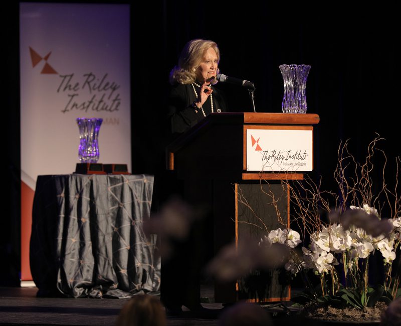 Rita Allison delivering remarks