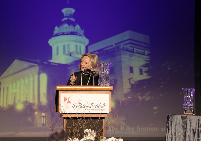 Rita Allison delivering remarks