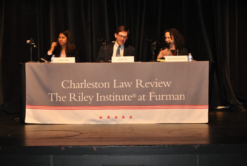 Panel Two: Examining the Civil Liberties and Rights of Immigrants (l-r) Sunita Patel, Doug Thie and Patricia Ravenhorst