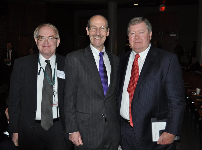(l-r) Paul Lund, Academic Affairs, Andy Abrams and Edward Bell, President of the Charleston College of Law