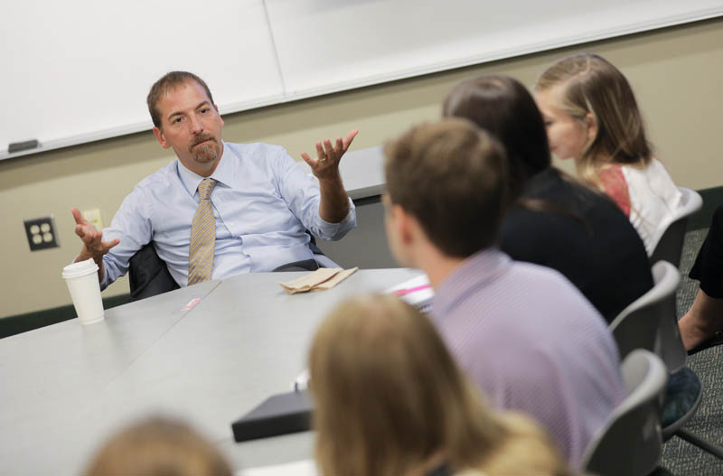 Chuck Todd provided advice on career options in communications