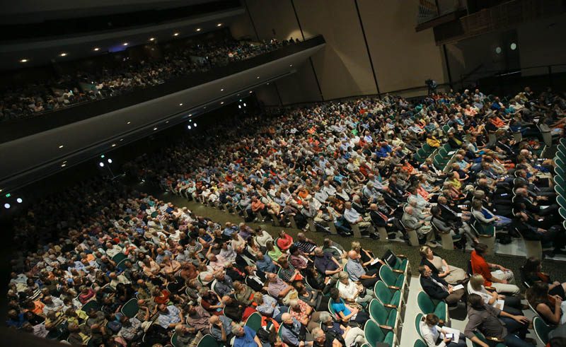 It was a full house in McAlister Auditorium, Furman University