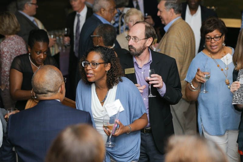 Guests speaking with Henry Louis Gates