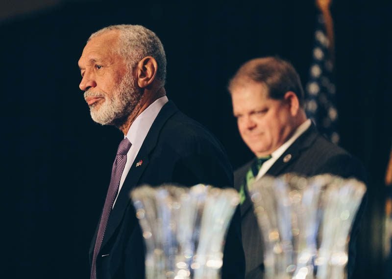 The Wilkins Awards and award winners (l-r) Charles Bolden and Wes Newton