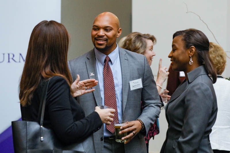 Tiggeron Wells, Municipal Association of SC, speaking with guests