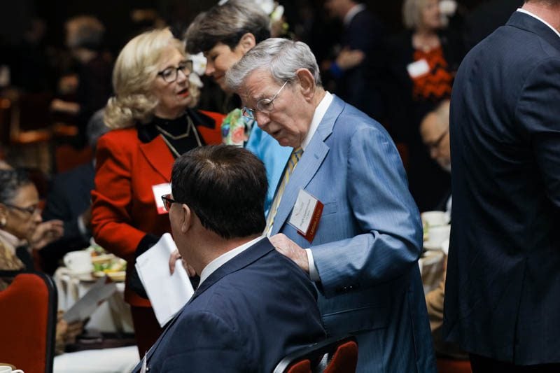 Jay Lucas and Hugh Leatherwood (forefront), and Rita Allison and Paula Harper Bethea (background)