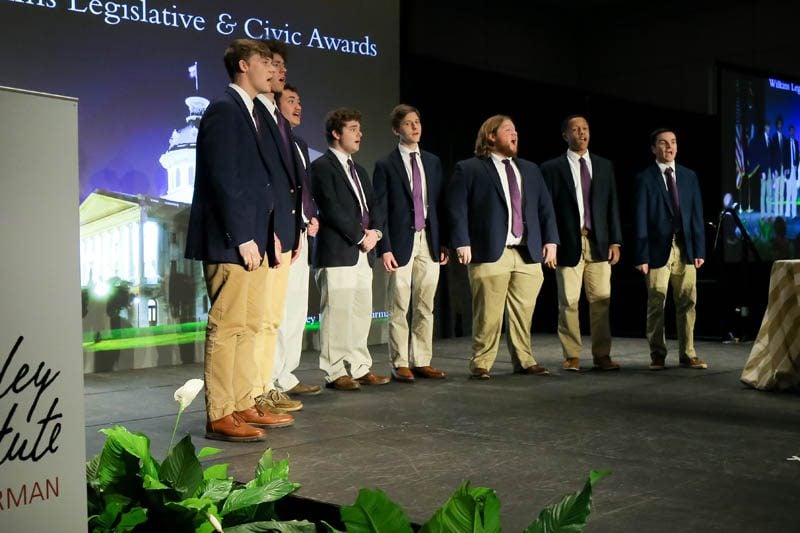 Furman's Bell Tower Boys singing 